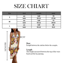 Load image into Gallery viewer, Printed Cover-ups Sexy Beach Dress Women Halter Sling Chiffon Beach Towel Bikini Wrap Pareo Skirts Open-Back Swimwear