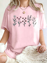 Load image into Gallery viewer, All Kinds Of Beautiful Flowers Printed T-Shirt Women Cotton Loose T Shirts All-Match Summer Clothing Comfortable Y2K Streetwear