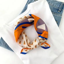 Load image into Gallery viewer, 2025 New 100% Pure Silk Scarf Women Neck Hair Foulard Bandana Square Small Headband Hijab Print Poncho Scarves Pashmina