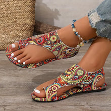 Load image into Gallery viewer, Women Flat Sandals Comfortable Flats Sandals Printed Bohemia Roman Style Shoes for Women Fashion Shoes Sandalias De Mujer