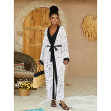 Load image into Gallery viewer, 2026 Women Swimsuit Beach Cover Up dress Sleeve Kaftan Beach Tunic Long Pareos Bikinis Cover ups Summer Robe Plage Beachwear
