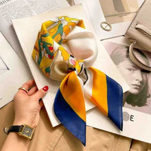 Load image into Gallery viewer, 70cm Leopard Print Silk Square Scarf for Women Satin Shawl Fashion Wraps Neckerchief Female Hair Bands Ribbon Headband Bandana