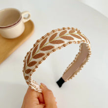 Load image into Gallery viewer, New Fashion Headband For Women Top Bohemia Leaf Embroidery Hairband Girls Spring Turban Hair Accessories