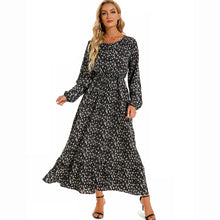 Load image into Gallery viewer, Women Maxi Dresses Sping Autumn Bohemian Casual Full Sleeve High Waist Beach Woman Chiffon Dresses Floral Vestidoes Long Dress