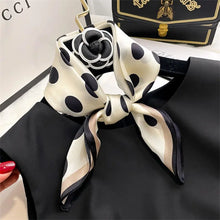 Load image into Gallery viewer, 2025 New 100% Pure Silk Scarf Women Neck Hair Foulard Bandana Square Small Headband Hijab Print Poncho Scarves Pashmina