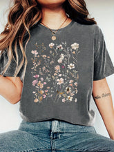 Load image into Gallery viewer, Harajuku Flowers and Plants Vintage Women T Shirt Short Sleeve Crew Neck Summer Tshirt Tops for Women Clothes