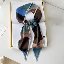 Load image into Gallery viewer, New Long Silk Scarf Women Luxury Paisley Print Headband Soft Satin Scarves Hands Bag Ribbon Foulard Hijab Neckerchief Headband