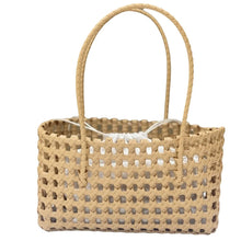 Load image into Gallery viewer, Plastic Hollow Weave Bag Countryside Style Large Capacity Beach Tote Bag Bucket Bag Bohemian Style Woman PVC Handbag Summer