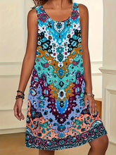 Load image into Gallery viewer, 2025 Summer Women's Dresses Beach Casual Style Sleeveless Dresses Floral Printed Round Neck Dresses Loose With Pockets Dresses