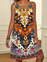 Load image into Gallery viewer, 2025 Summer Women's Dresses Beach Casual Style Sleeveless Dresses Floral Printed Round Neck Dresses Loose With Pockets Dresses