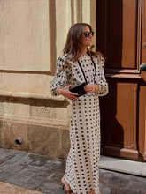 Load image into Gallery viewer, Fashion Print Patchwork Lantern Sleeve Shirt Skirt Set Women Casual Loose High Waist A-line Skirts 2025 New Vocation Streetwear