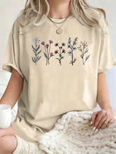 Load image into Gallery viewer, All Kinds Of Beautiful Flowers Printed T-Shirt Women Cotton Loose T Shirts All-Match Summer Clothing Comfortable Y2K Streetwear