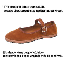 Load image into Gallery viewer, Gray Mary Jeans Flats Shoes Women Round Toe Hand Stitch Velvet Cloth Shoes Ladies Casual Soft Comfortable Ballet Shoes Loafers