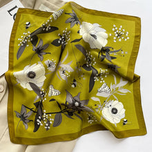 Load image into Gallery viewer, 2025 New 100% Pure Silk Scarf Women Neck Hair Foulard Bandana Square Small Headband Hijab Print Poncho Scarves Pashmina