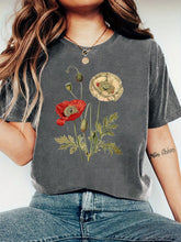 Load image into Gallery viewer, Harajuku Flowers and Plants Vintage Women T Shirt Short Sleeve Crew Neck Summer Tshirt Tops for Women Clothes