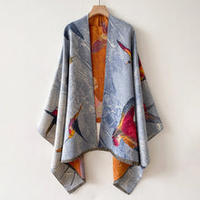 Load image into Gallery viewer, Luxury Warm Poncho Cashmere Winter Women Scarf Floral Jacquard Shawl Wraps Female Thick Pashmina Blanket Bufanda Travel Echarpe