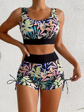 Load image into Gallery viewer, Women's Two-piece Leaf Print High Waisted Bikini Set