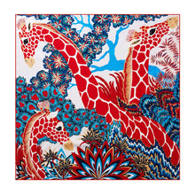 Load image into Gallery viewer, 90cm Three Giraffes Brand Hijab Scarf Women Bandana Handmade Curled Twill Silk Square Scarf Luxury Foulard Head Scarves Shawl