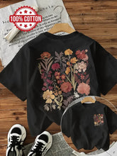 Load image into Gallery viewer, Flower 100% Cotton Y2k T-Shirt Female Funny T Shirts Egirl Korean Fashion Graphic Tees Tops Women Clothing Natureinspired Design