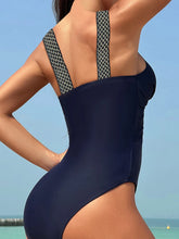 Load image into Gallery viewer, 2026 Plain Ruched Swimsuit Women One Piece Ring Link Swimwear Female Bathers Bathing Swimming Swim Bodysuit Summer Beachwear