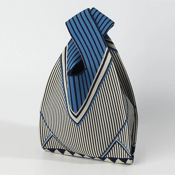 Simple and Casual High-End Knitted Handbag, Suitable for Various Occasions, Versatile for All Seasons, Soft, Breathable, Foldable, Durable, Reusable, Eco-Friendly, Can Hold a Phone, Keys, Water Bottle, Etc., Meets Daily Commuting, Shopping, and Other Need