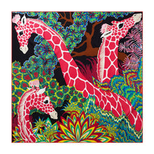 Load image into Gallery viewer, 90cm Three Giraffes Brand Hijab Scarf Women Bandana Handmade Curled Twill Silk Square Scarf Luxury Foulard Head Scarves Shawl