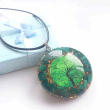 Load image into Gallery viewer, Orgonite Energy Pendant Green Malachite Tree of Life Orgone Chakra Healing Necklace Gift Package