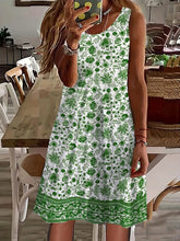 Load image into Gallery viewer, 2025 Summer Women's Dresses Beach Casual Style Sleeveless Dresses Floral Printed Round Neck Dresses Loose With Pockets Dresses