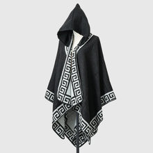 Load image into Gallery viewer, New Fine Ladies' Shawl Scarf with Geometric Pattern Borders Hooded Wrap Shawl Autumn Winter outdoor Travel Stylish Women