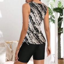 Load image into Gallery viewer, 2026 Printed Tankini Set Two Pieces Swimsuit Women Drawstring Swimwear Female &amp; Long knee Shorts Bathing Swimming Swim Suit