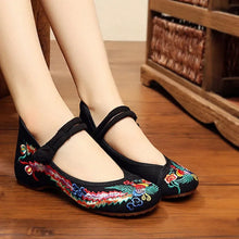 Load image into Gallery viewer, Sapatos Femininas Women Fashion Sweet Light Weight Embroidery Buckle Strap Flat Shoes Lady Casual Dance Shoes Ga296