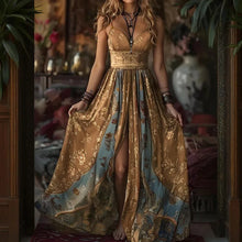 Load image into Gallery viewer, Sexy Spaghetti Strap Long Dress Women Summer Fashion Floral Print Sleeveless Off The Shoulder Strapless Maxi Dresses Elegant
