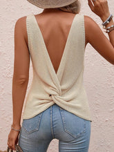 Load image into Gallery viewer, Large Back Cut and Twisted Knitted Sweater Casual Sleeveless Top for Women&#39;s Summer Sweater for Women&#39;s Clothing