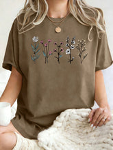 Load image into Gallery viewer, All Kinds Of Beautiful Flowers Printed T-Shirt Women Cotton Loose T Shirts All-Match Summer Clothing Comfortable Y2K Streetwear