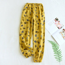 Load image into Gallery viewer, 2025 New Spring Summer Women&#39;s Pajamas 100% Cotton Crepe Pants Women&#39;s Comfortable Loose Large Leaf Home Pants Thin bottoms
