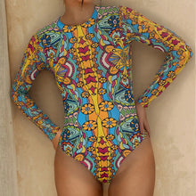 Load image into Gallery viewer, 2026 Swimwear Women Long Sleeved Sun Protection One Piece Swimsuit For Female's Sports Bathers Swimming Bodysuit Beach купальник