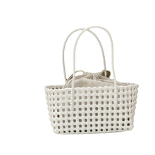 Load image into Gallery viewer, Plastic Hollow Weave Bag Countryside Style Large Capacity Beach Tote Bag Bucket Bag Bohemian Style Woman PVC Handbag Summer