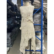 Load image into Gallery viewer, Knitted Irregular Top &amp; Skirts Set Woman 2025 Summer New Sexy Sleeveless Tank Top High Waist Skirts Elegant Chic Outfit