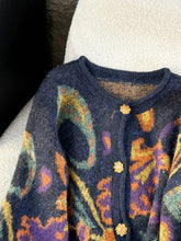 Load image into Gallery viewer, Autumn Retro Sweater Cardigan Women Korean Fashion Thick Metal Embroidery Knitted Gentle Vintage Clothes