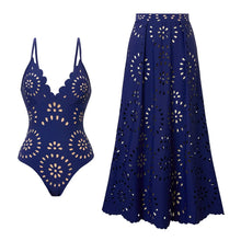 Load image into Gallery viewer, 2Pcs Printed Swimsuit Women Sexy Swimwear New Bikini With Long Skirt Female Biquini Push Up Swim Suit Bodysuit Beachwear CoverUp
