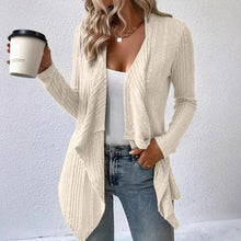 Load image into Gallery viewer, Autumn/Winter New Women's Cardigan Top Solid Color Casual Fashionable Loose Long Sleeve Knitted Sweater Jacket