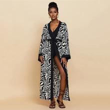 Load image into Gallery viewer, 2026 Women Swimsuit Beach Cover Up dress Sleeve Kaftan Beach Tunic Long Pareos Bikinis Cover ups Summer Robe Plage Beachwear