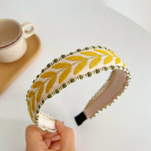 Load image into Gallery viewer, New Fashion Headband For Women Top Bohemia Leaf Embroidery Hairband Girls Spring Turban Hair Accessories
