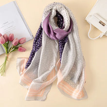 Load image into Gallery viewer, Green Peacock Feather Hijab Summer Beach Pareo Silk Scarf Women Luxury Bandana Soft Long Foulard Femme Designer Bufandas Mujer