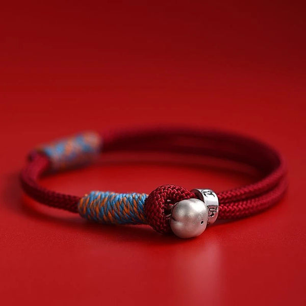 2025 New Handmade Red Lucky Knot Bracelet for Women Adjustable Thread Rope Bangle Best Friend Couple Bracelet Friendship Jewelry