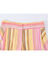 Load image into Gallery viewer, New Women Pant Sweet Striped Straight Colorful Multicolor Wide Leg Long Pants Casual Fashion Streetwear Ladies Outfit