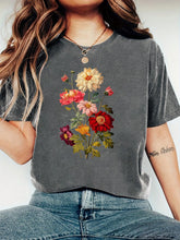 Load image into Gallery viewer, Harajuku Flowers and Plants Vintage Women T Shirt Short Sleeve Crew Neck Summer Tshirt Tops for Women Clothes