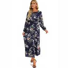 Load image into Gallery viewer, Women Maxi Dresses Sping Autumn Bohemian Casual Full Sleeve High Waist Beach Woman Chiffon Dresses Floral Vestidoes Long Dress