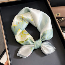 Load image into Gallery viewer, 2025 New 100% Pure Silk Scarf Women Neck Hair Foulard Bandana Square Small Headband Hijab Print Poncho Scarves Pashmina