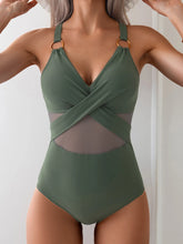 Load image into Gallery viewer, 2026 Plain Ruched Swimsuit Women One Piece Ring Link Swimwear Female Bathers Bathing Swimming Swim Bodysuit Summer Beachwear